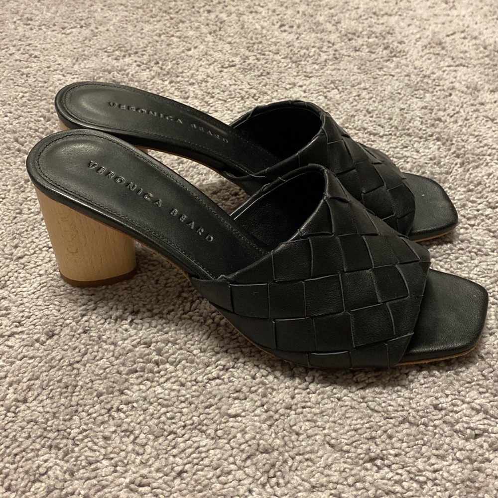 Veronica Beard Kiele Leather Woven Sandal - 7.5